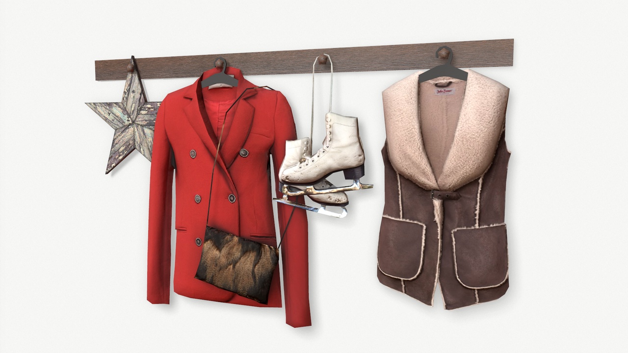 Media 1 for listing Clothes hanger Cranberry