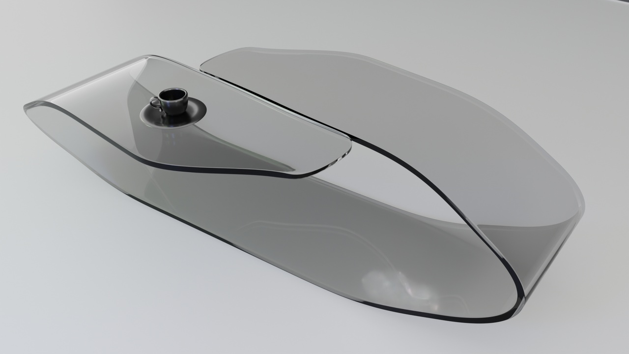 Media 1 for listing Beautiful designer glass table HD 3D model