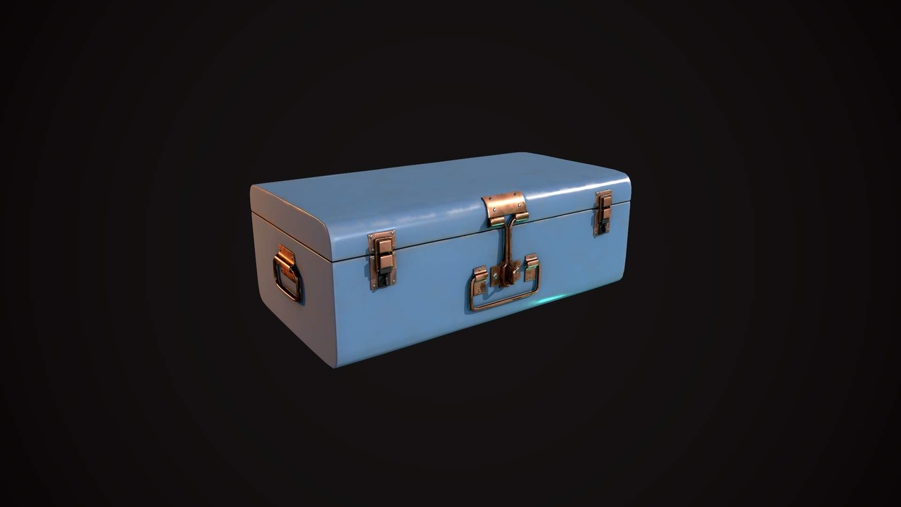 Media 1 for listing Vintage Metal Tool Box Chest 3D Model