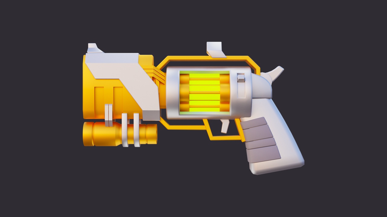 Media 1 for listing Low Poly Sci-Fi Energy Pistol