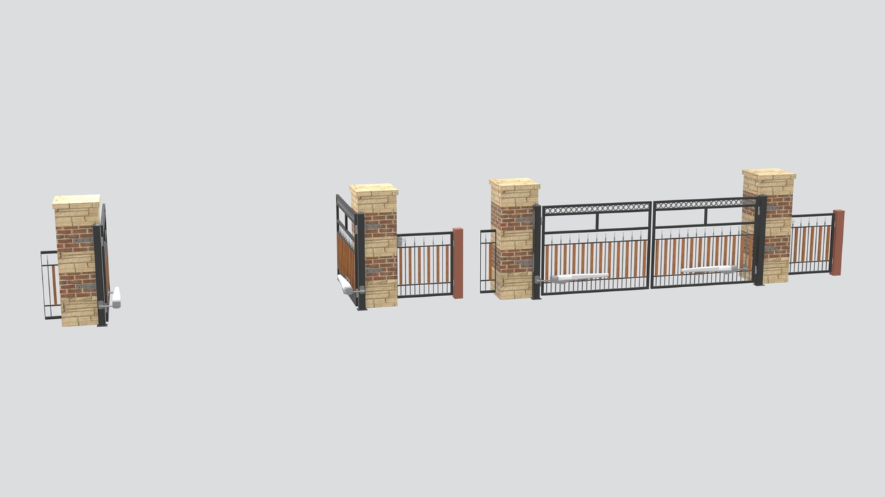 Media 1 for listing European Wrought Iron Gate Feature Wall Panel 3D Model