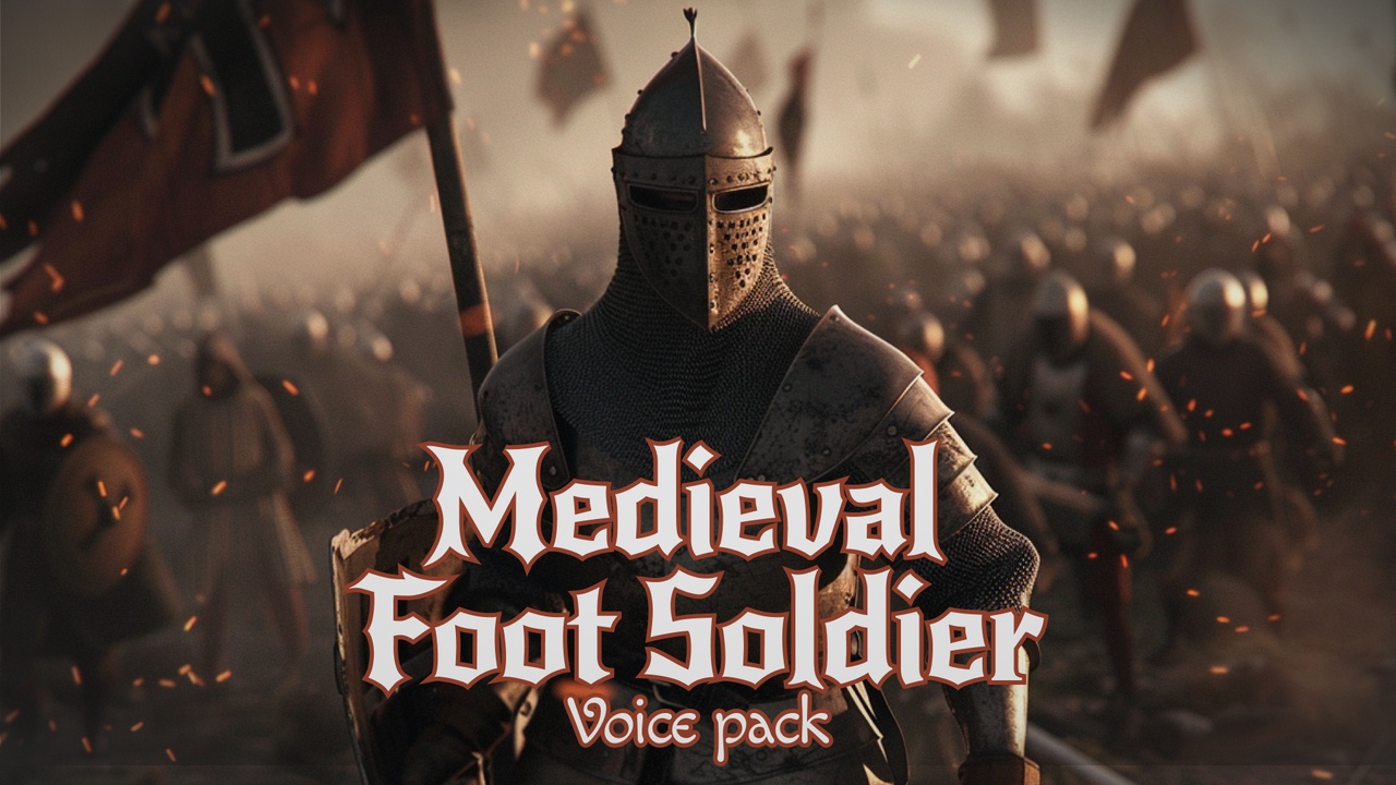 Media 1 for listing Medieval Foot Soldier Voice Pack