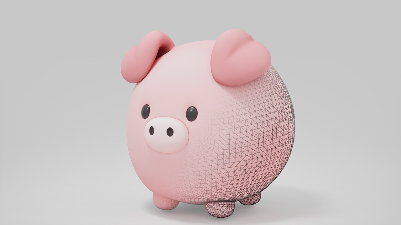 Media 1 for listing Balloon-style 3D Character-Pig