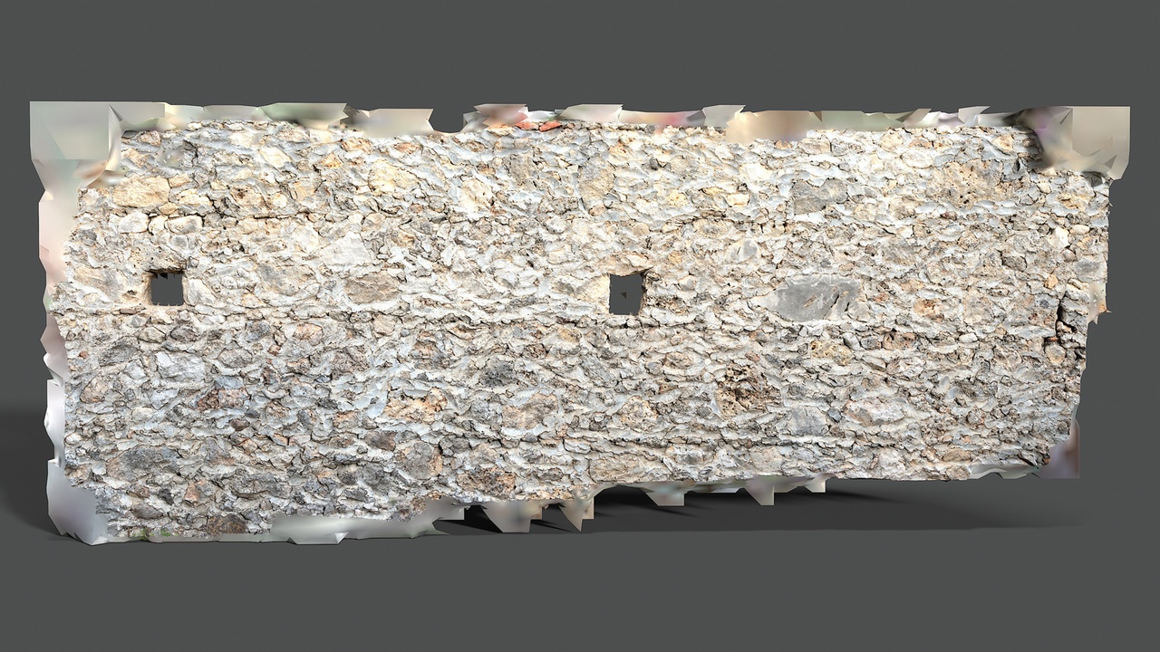 Media 1 for listing Abandoned Village Surface Scan - Stone Wall 15