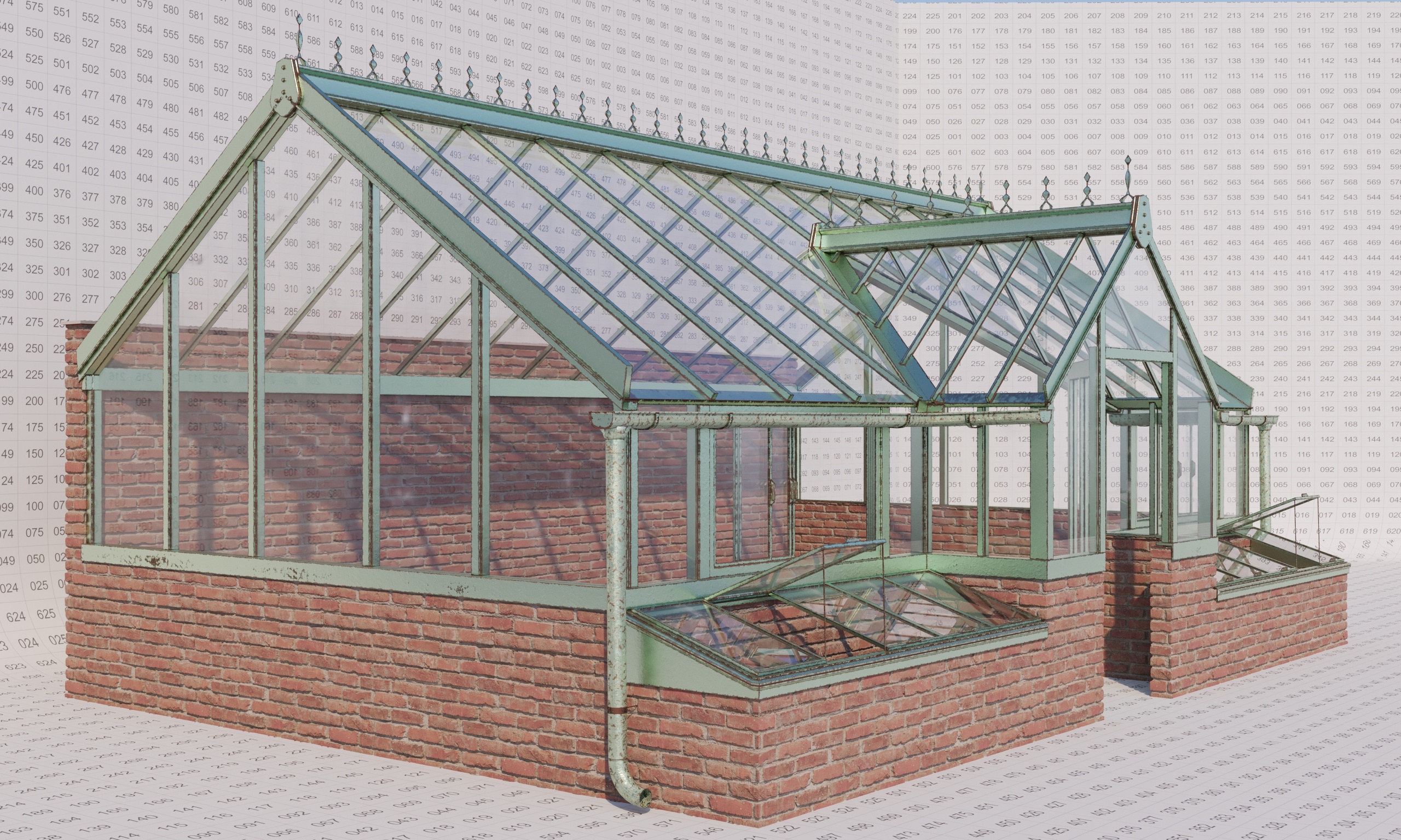 Media 1 for listing Greenhouse 3D Model / 3DS Max & Chaos Corona