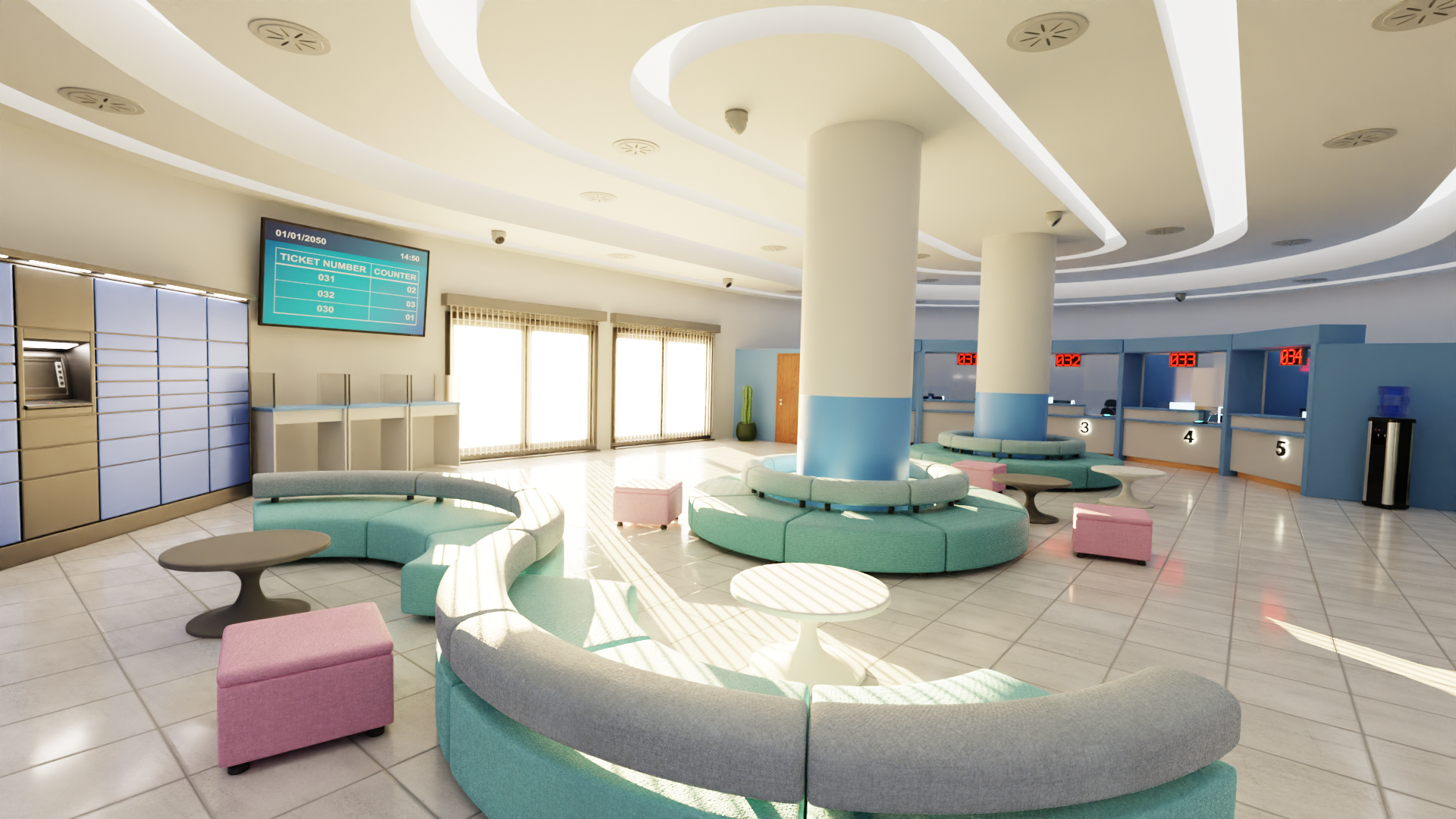 Post Office Interior V4 - Fully Equipped Commercial Environment | Fab