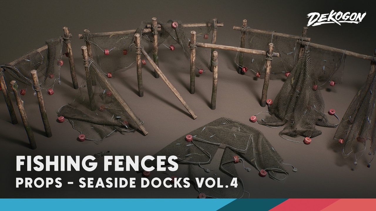 Media 1 for listing Seaside Docks VOL.4 - Fishing Fences (Nanite + Low Poly)