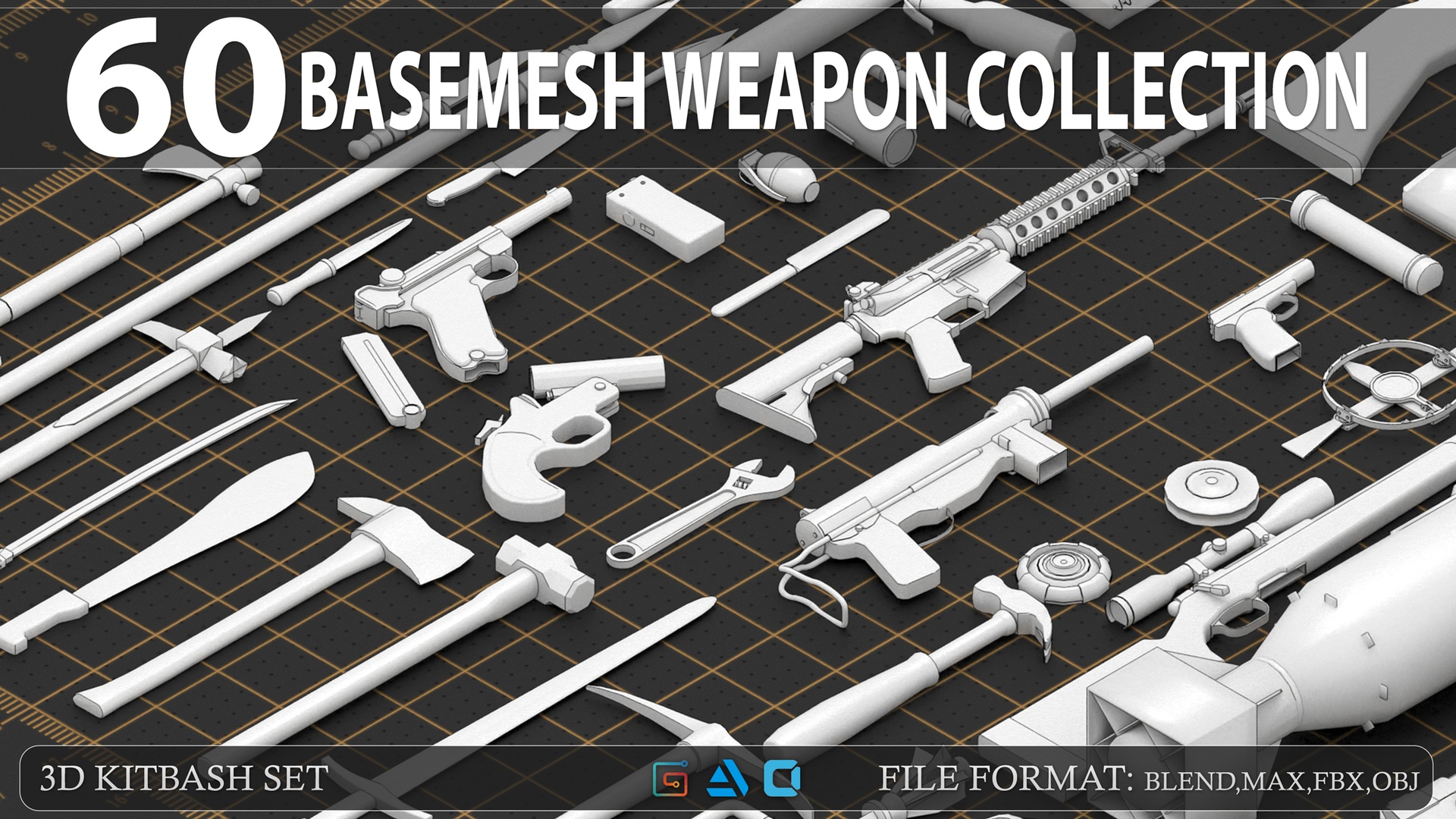 Media 1 for listing 60 Basemesh Weapon Collection