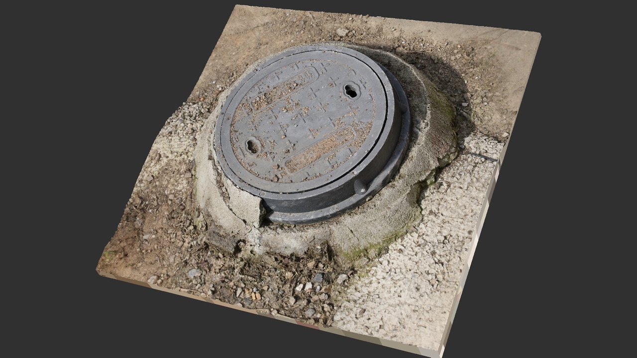 Media 1 for listing Manhole cover for sewer 3d Scan in highpoly