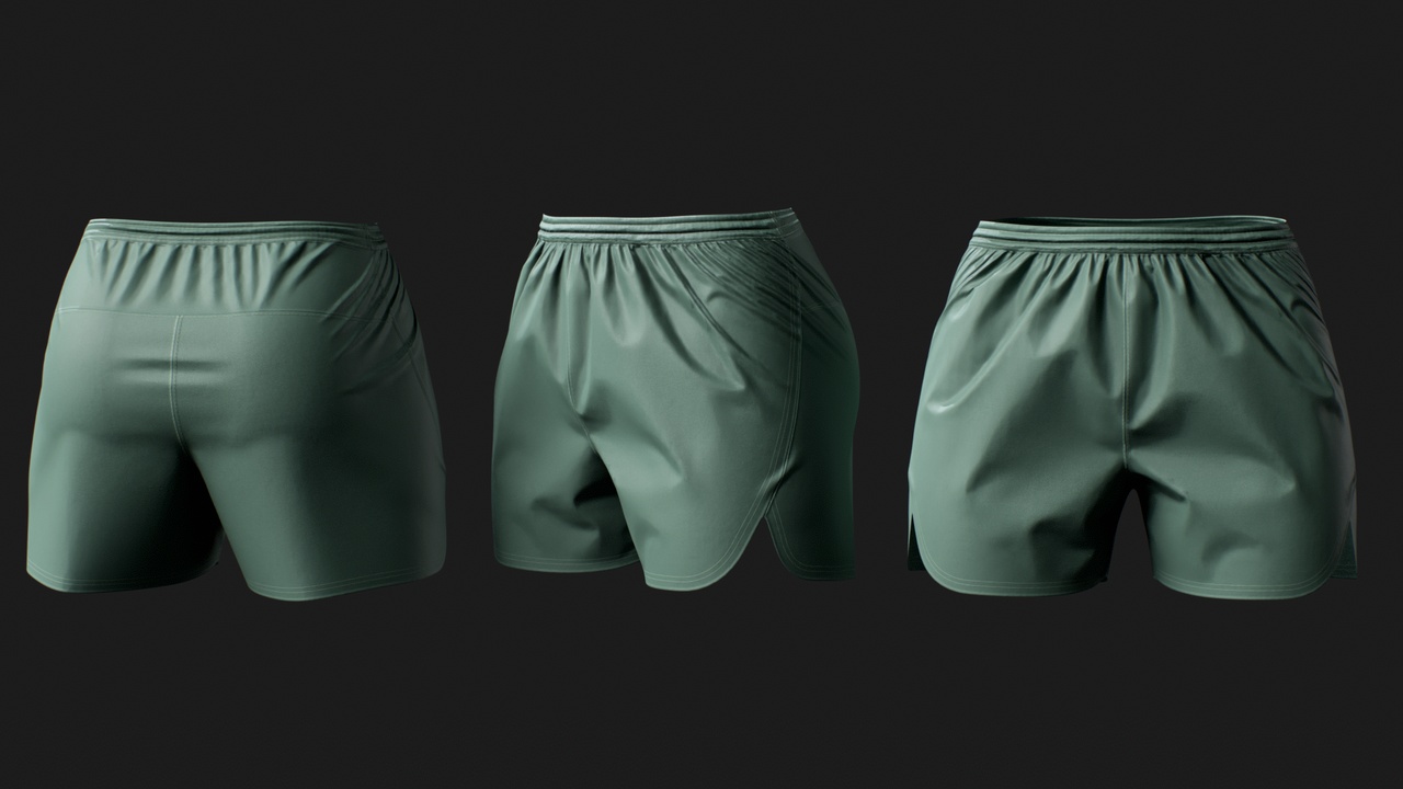 Media 1 for listing Athletic Running Shorts for MetaHuman – Parametric Wardrobe (MHPKG)