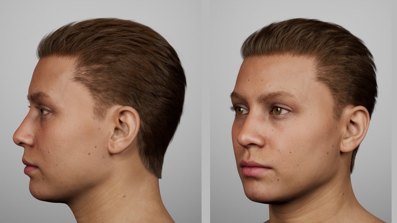 Media 1 for listing Modern Textured Slick Back Taper Groom for MetaHuman