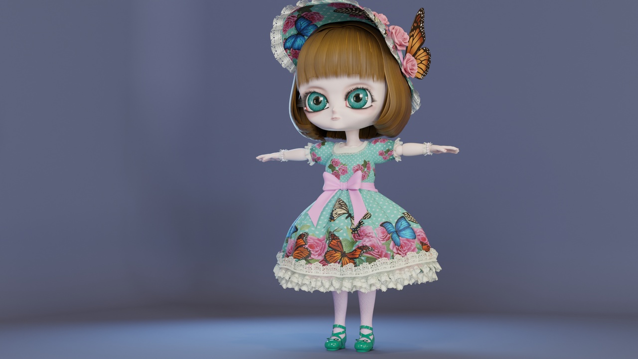 Media 1 for listing Kawaii Fairy-Tale Doll (T-Pose)