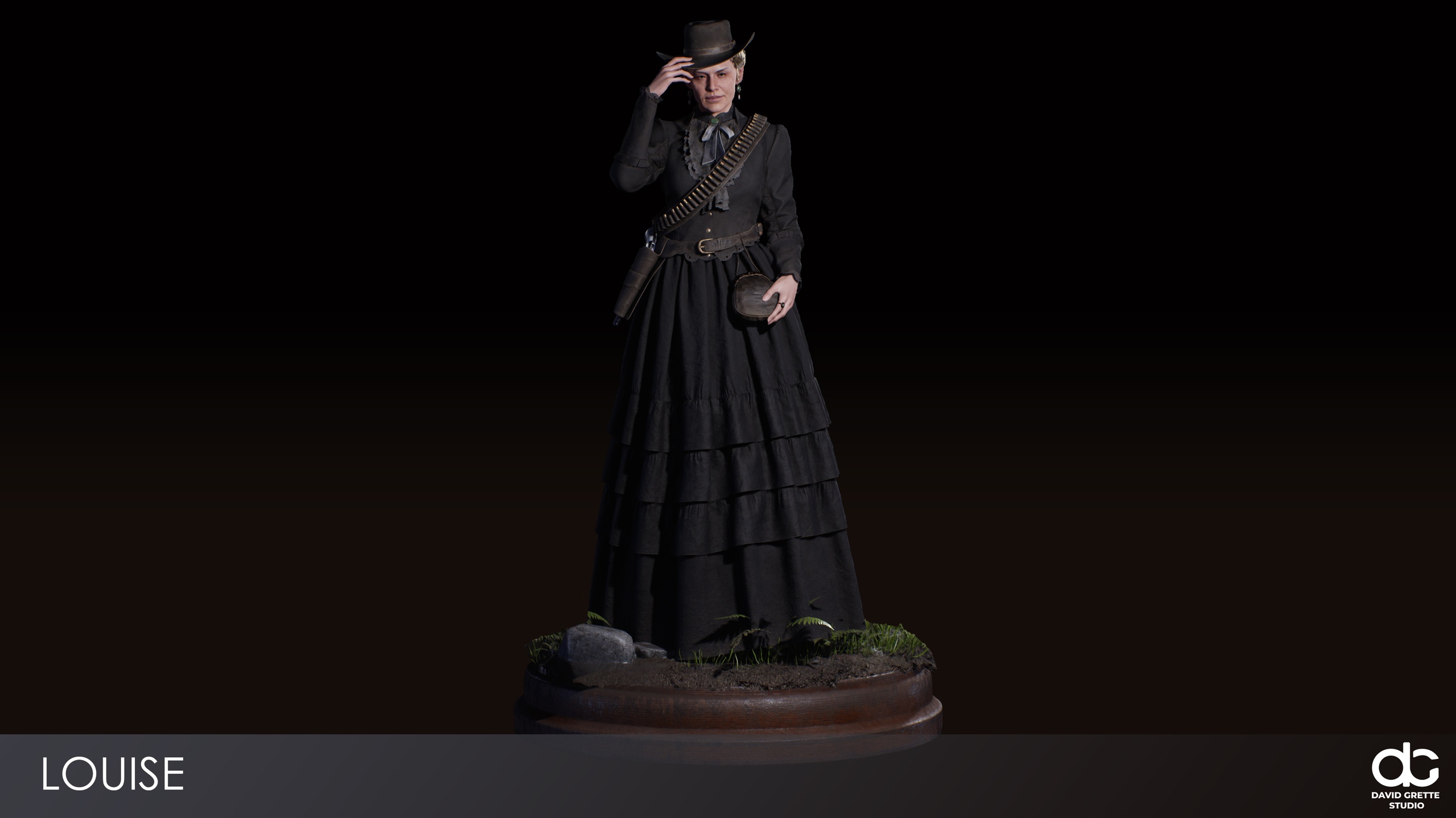 Media 1 for listing Western Character Louise - Antagonist Citizen Widow Gunner Wild West Woman