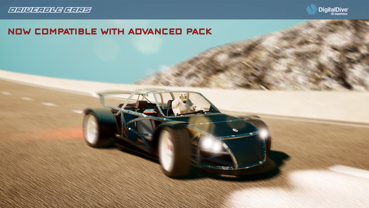 商品 Drivable Cars: Exo Car 3d assets and blueprints 的媒体 1