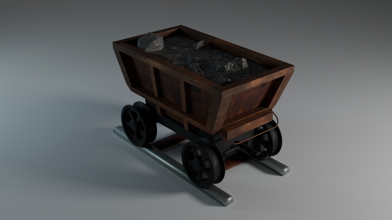 Media 1 for listing Semi Realistic Modular Mine Cart