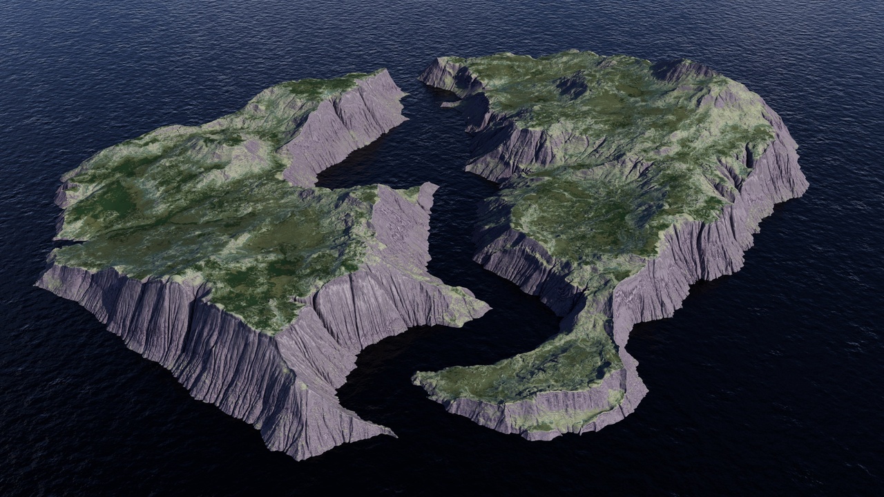 Media 1 for listing Rocky islands with fjord and sea erosion cliff landforms