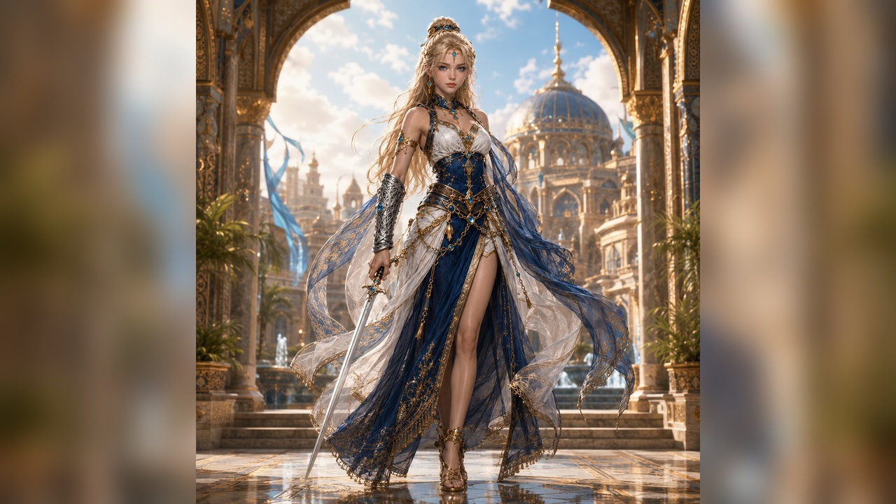Media 1 for listing Ali's Sister – Fantasy Princess Warrior | Rigged Character