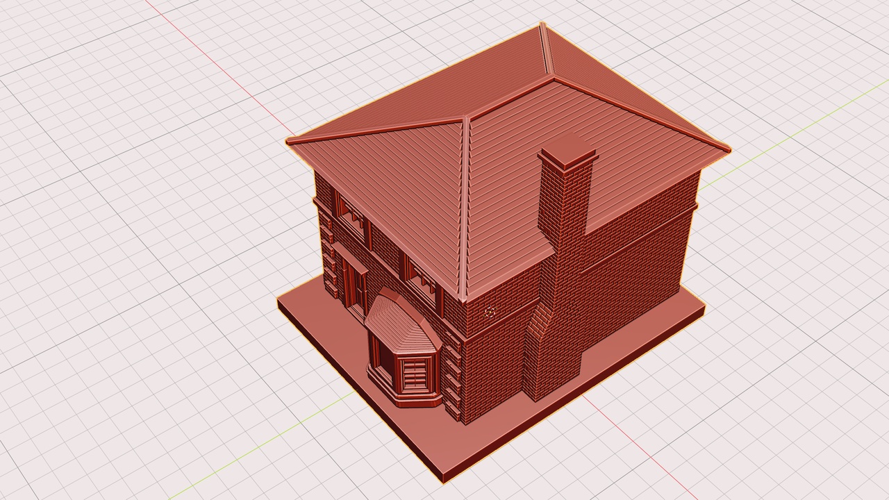 Media 1 for listing Miniature Traditional House 3D Printable Home Model 3D print model