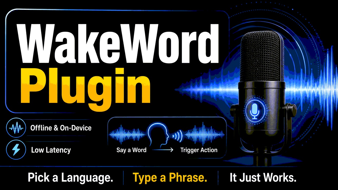 Media 1 for listing WakeWord Plugin for UE5 - Offline Keyword Spotting (EN/CN)
