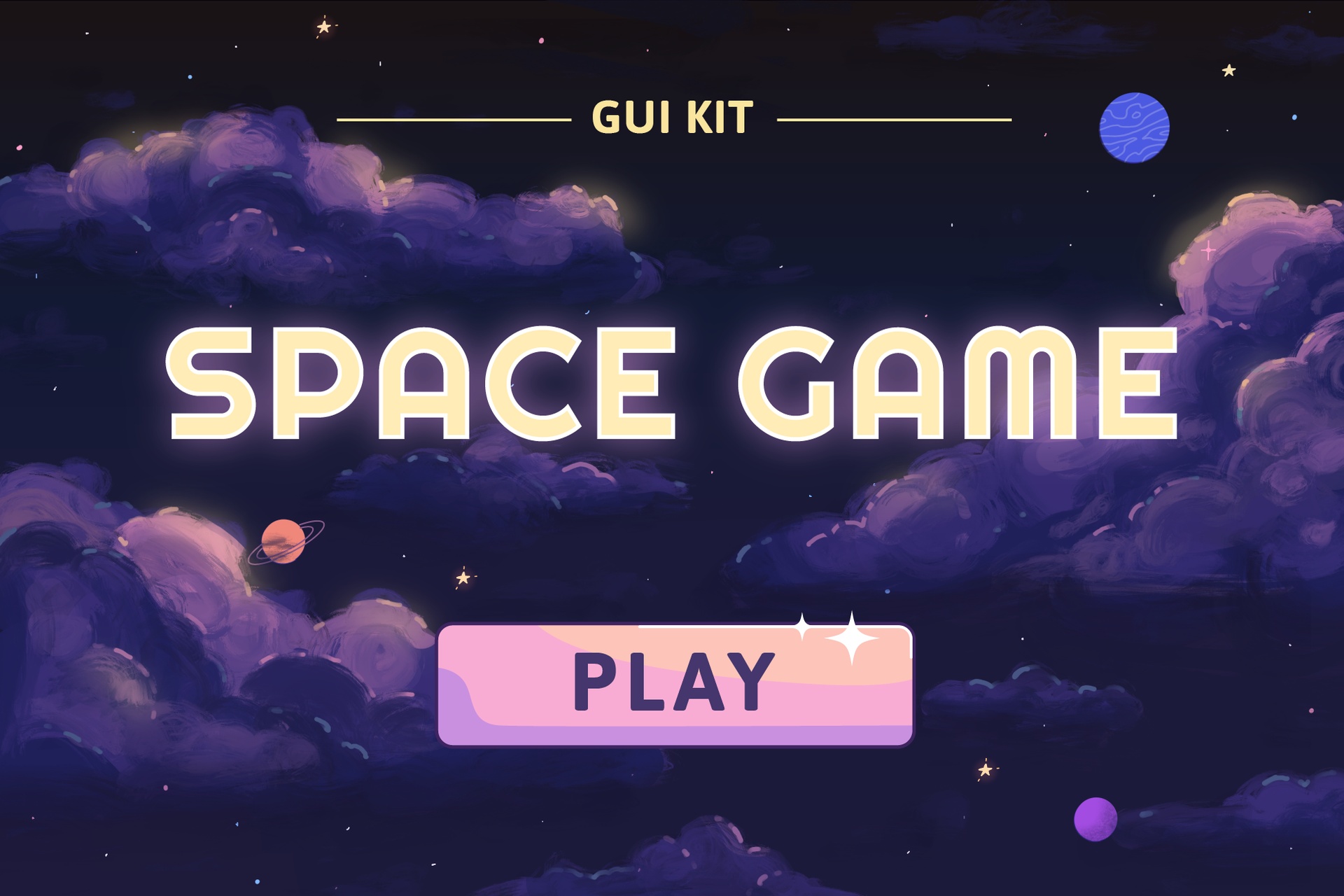Space Game GUI kit +PSD | Fab