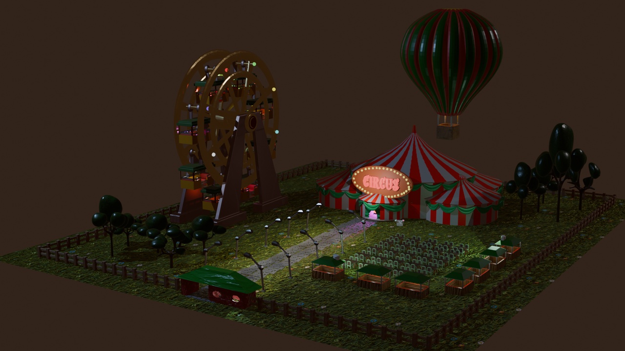 Media 1 for listing Stylized Circus & Carnival Asset Pack - Complete Low-Poly Environment