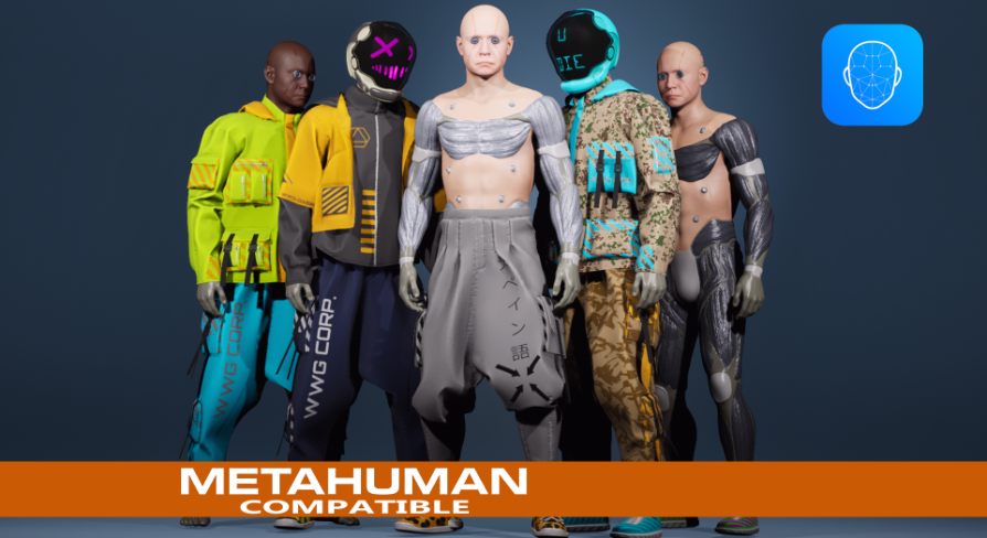 Modular Meta Cyber Ninja, Cyberpunk Pack | Fab