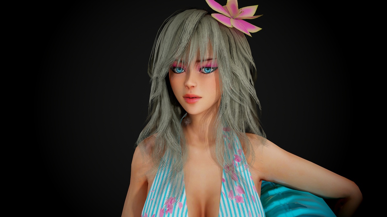 Media 1 for listing Summer Flower Beach Girl