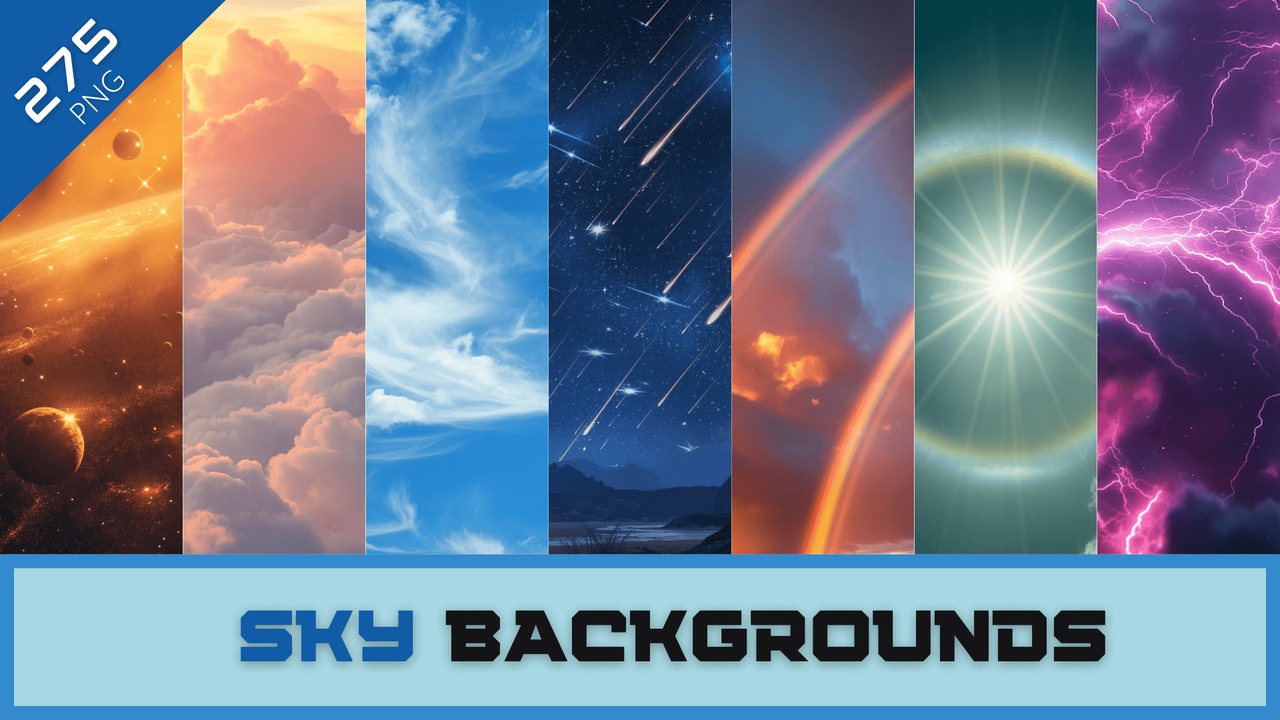 Media 1 for listing 275 Sky Backgrounds Pack