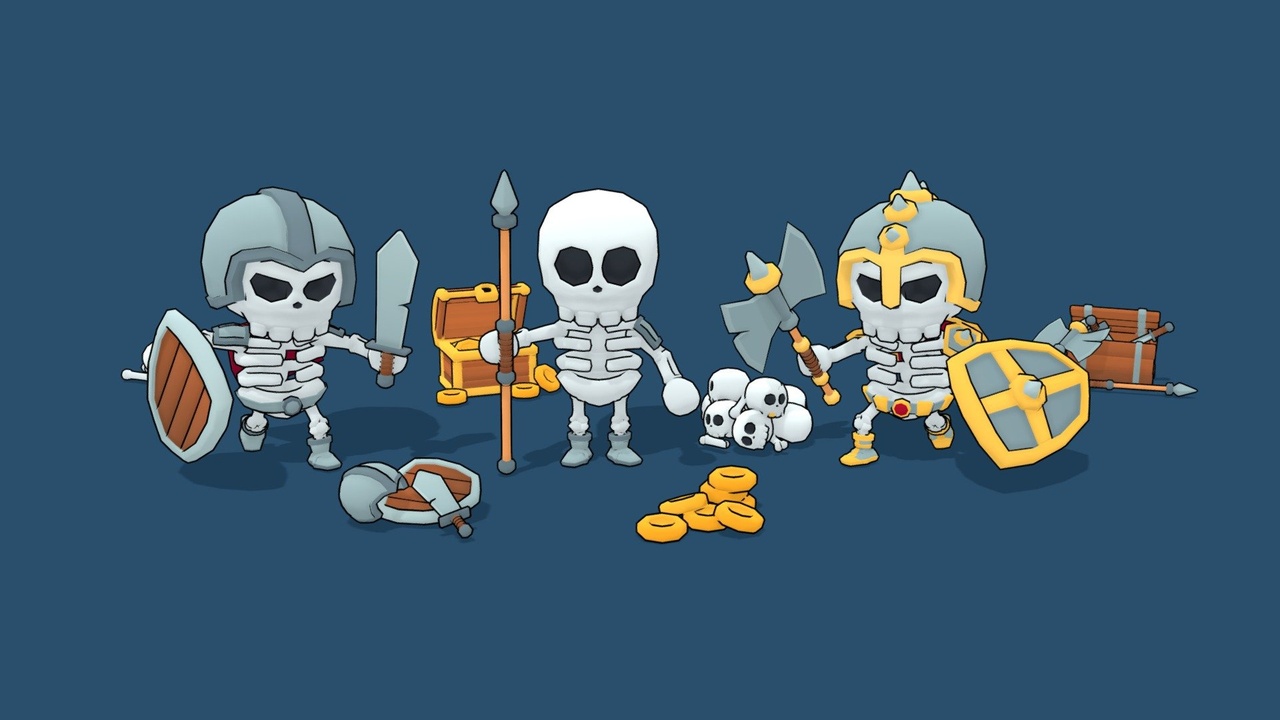 Media 1 for listing Mini Simple Characters | Skeleton