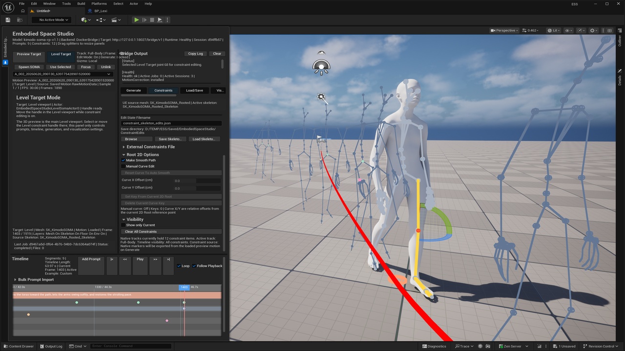 Media 1 for listing Embodied Space Studio - Kimodo AI Motion Authoring for Gameplay & Cinematics