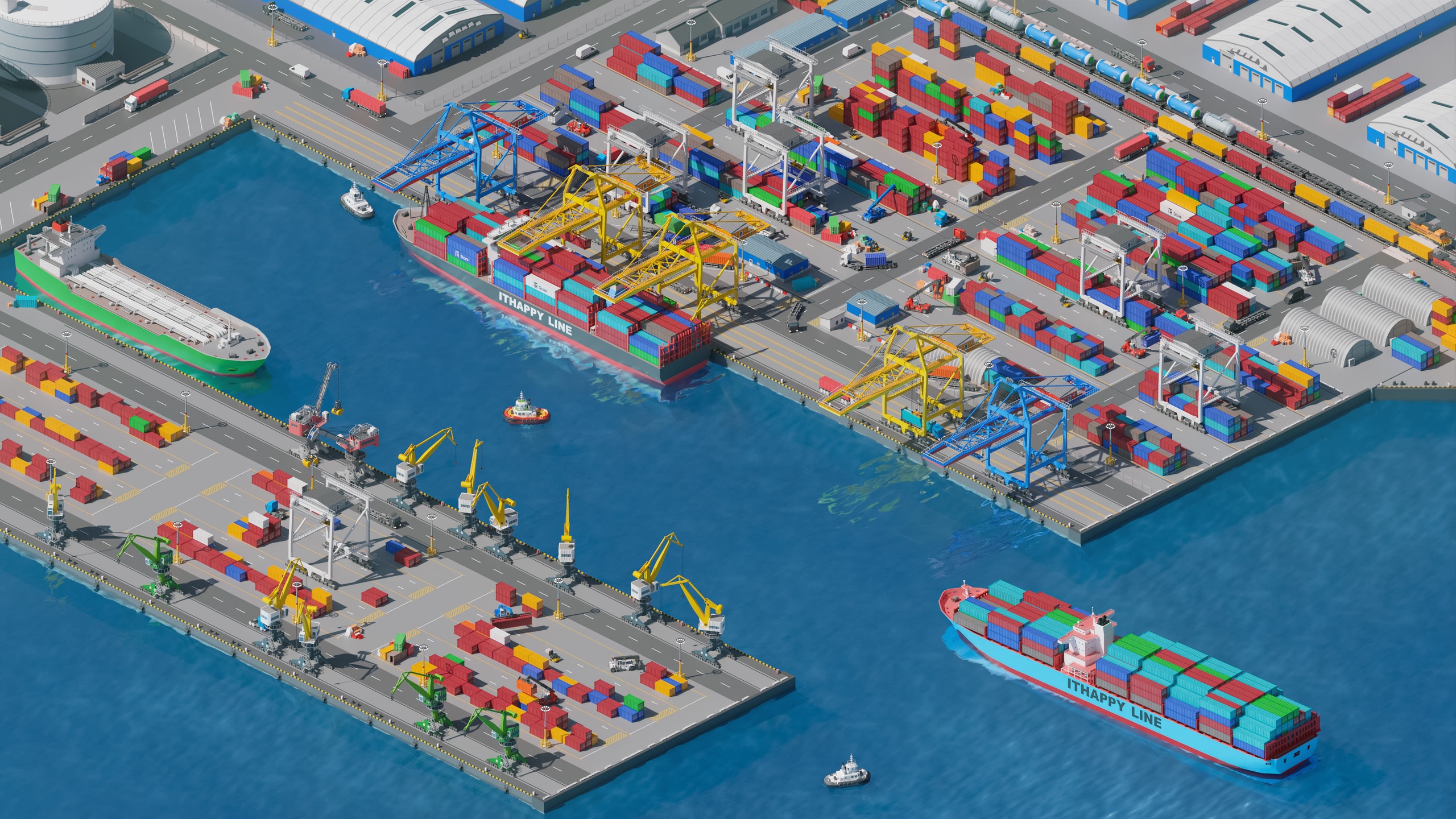 Media 1 for listing Port - Low Poly 3D Models Pack
