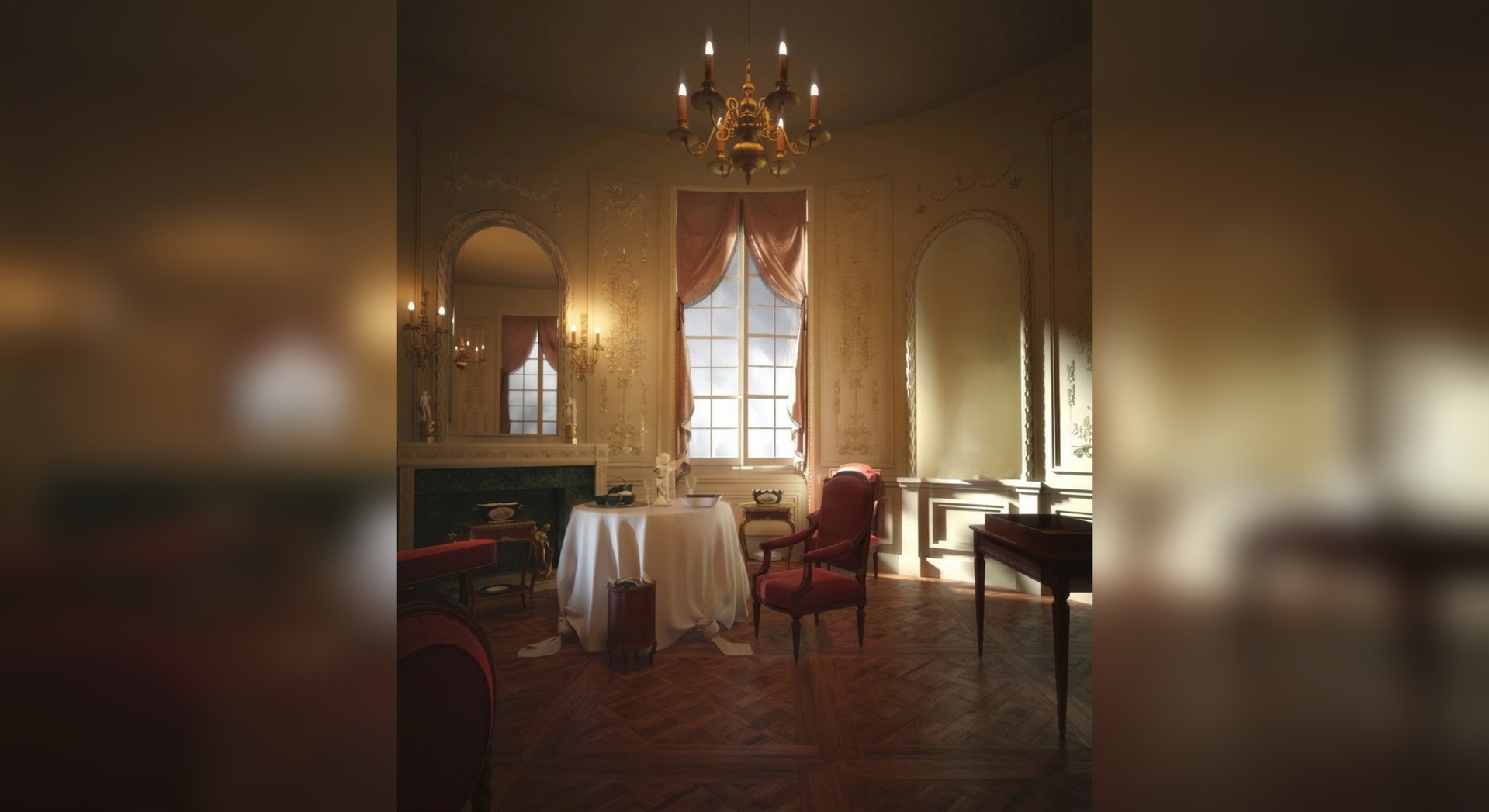 Media 1 for listing Classic Luxury Interior Room – Ornate Historical Salon 3D Model
