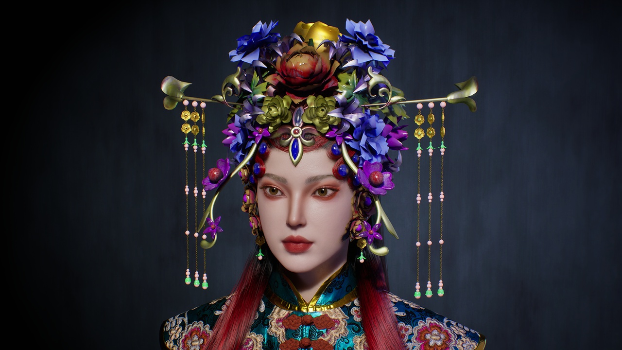 Media 1 for listing Chinese-style headdress