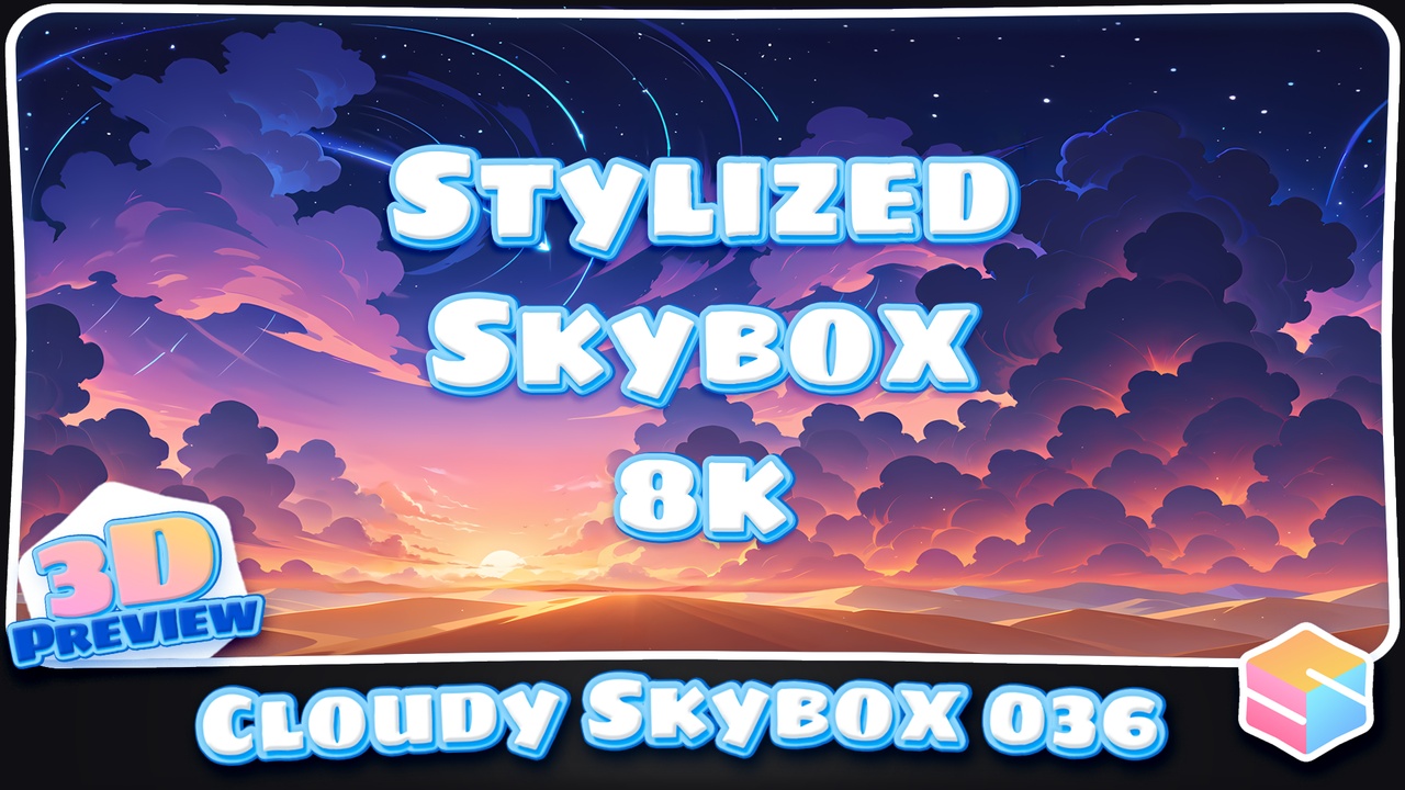 Media 1 for listing 8k Stylized Cloudy Skybox 036