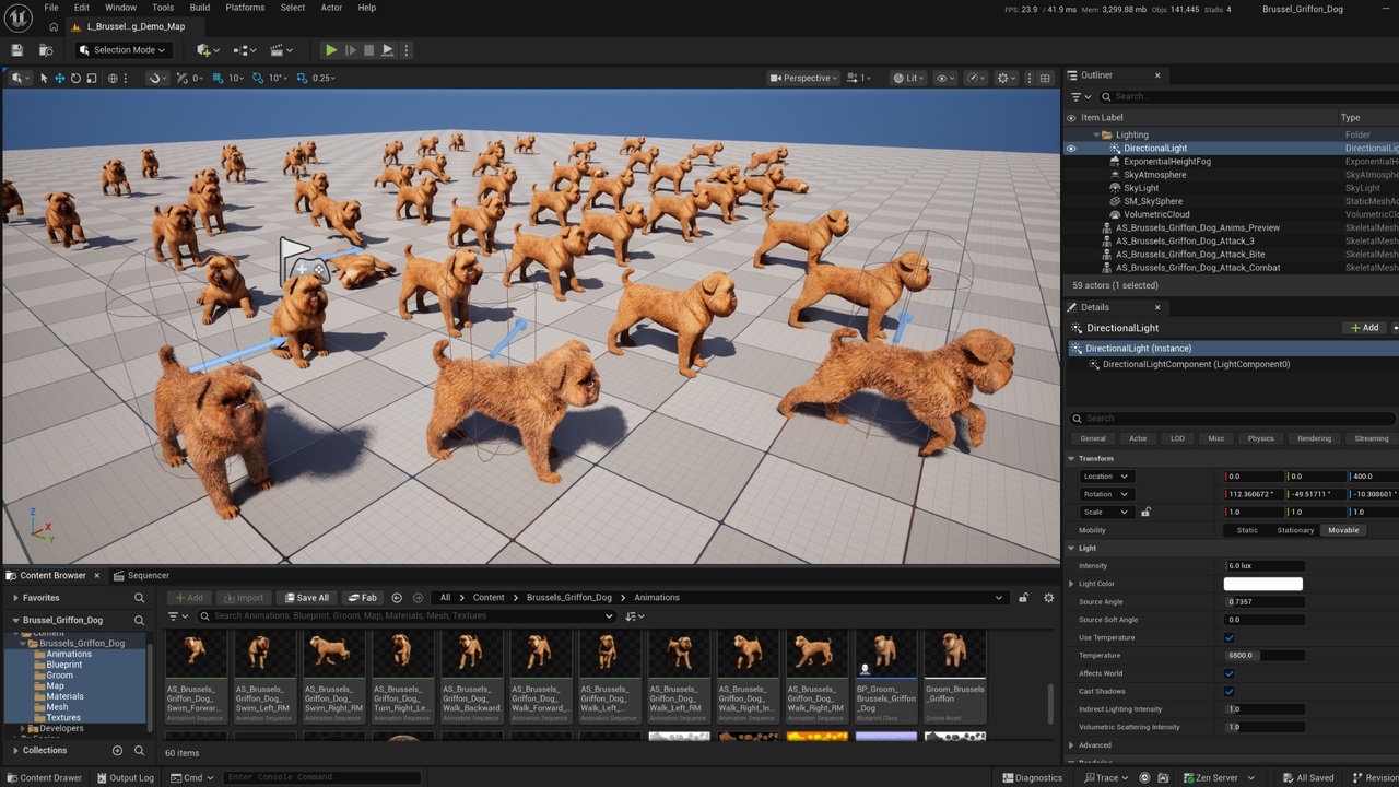 Media 1 for listing Brussels Griffon Dog (Game Ready)