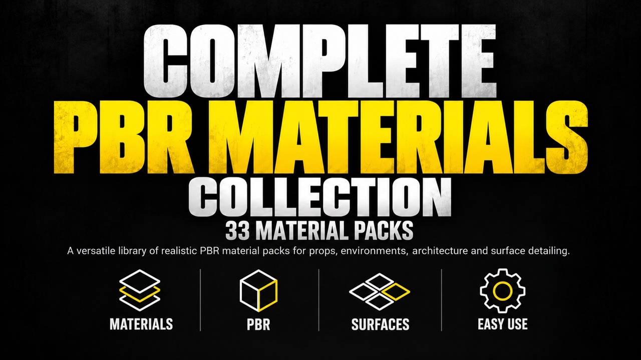 Media 1 for listing Complete PBR Materials Collection – 33 Material Packs