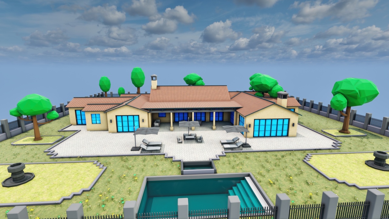Media 1 for listing Californian Italian Luxury House Mansion Low Poly Vol.4 [Desktop & Mobile]