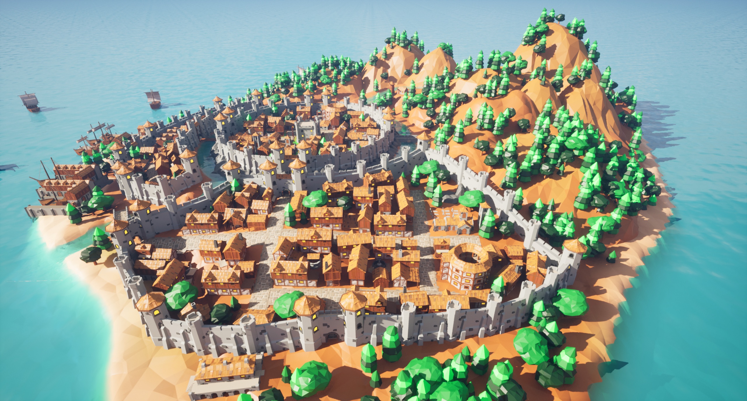 Media 1 for listing Low Poly Medieval City
