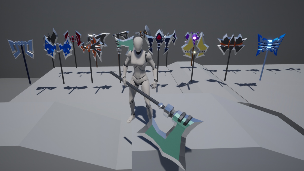 Media 1 for listing Low Poly Fantasy Axes Pack 1