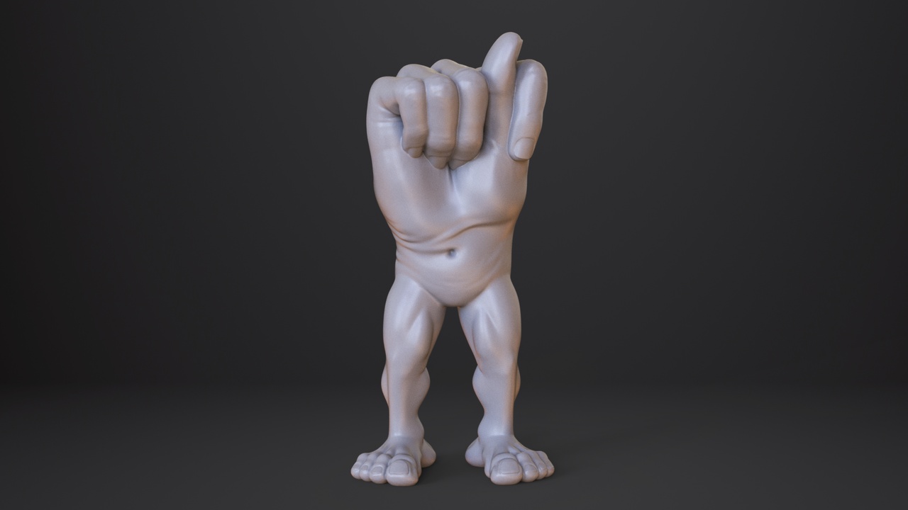 Media 1 for listing Hand Monster Character - Fist Hand Gesture