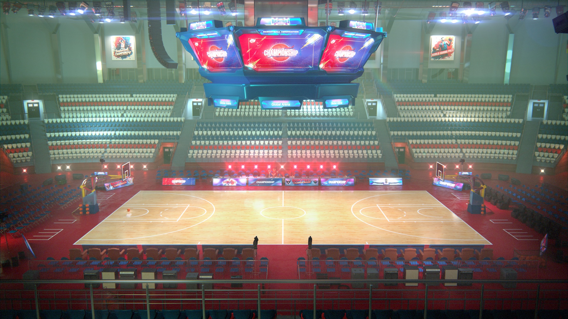 Media 1 for listing Basketball Sport Arena Stadium Interior - Modular 3D Environment Level
