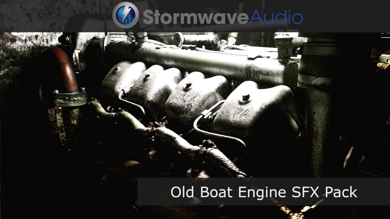 Media 1 for listing Old Schooner Boat Engine Sound Effects Pack