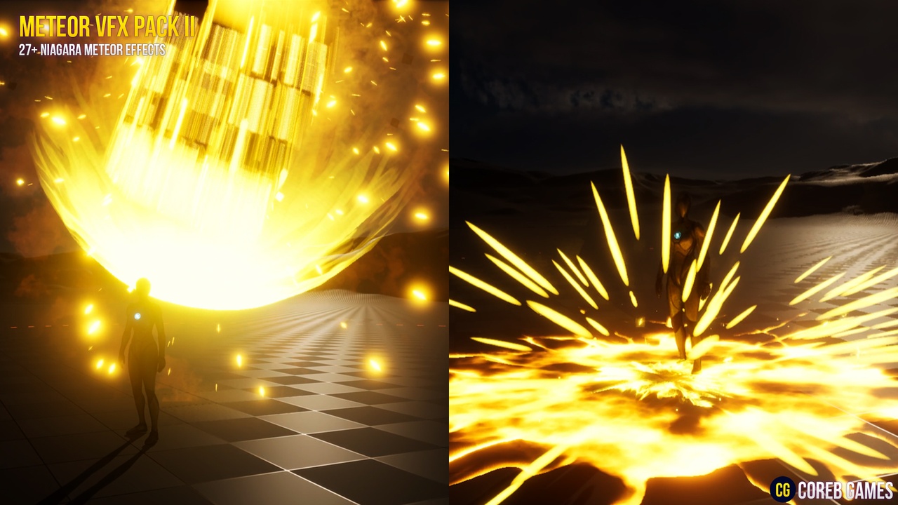 Meteor VFX Pack 2 제품 등록을 위한 미디어 1개