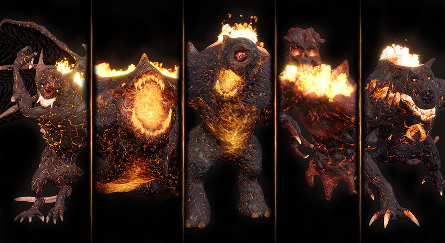 Pack of hell creatures | Fab