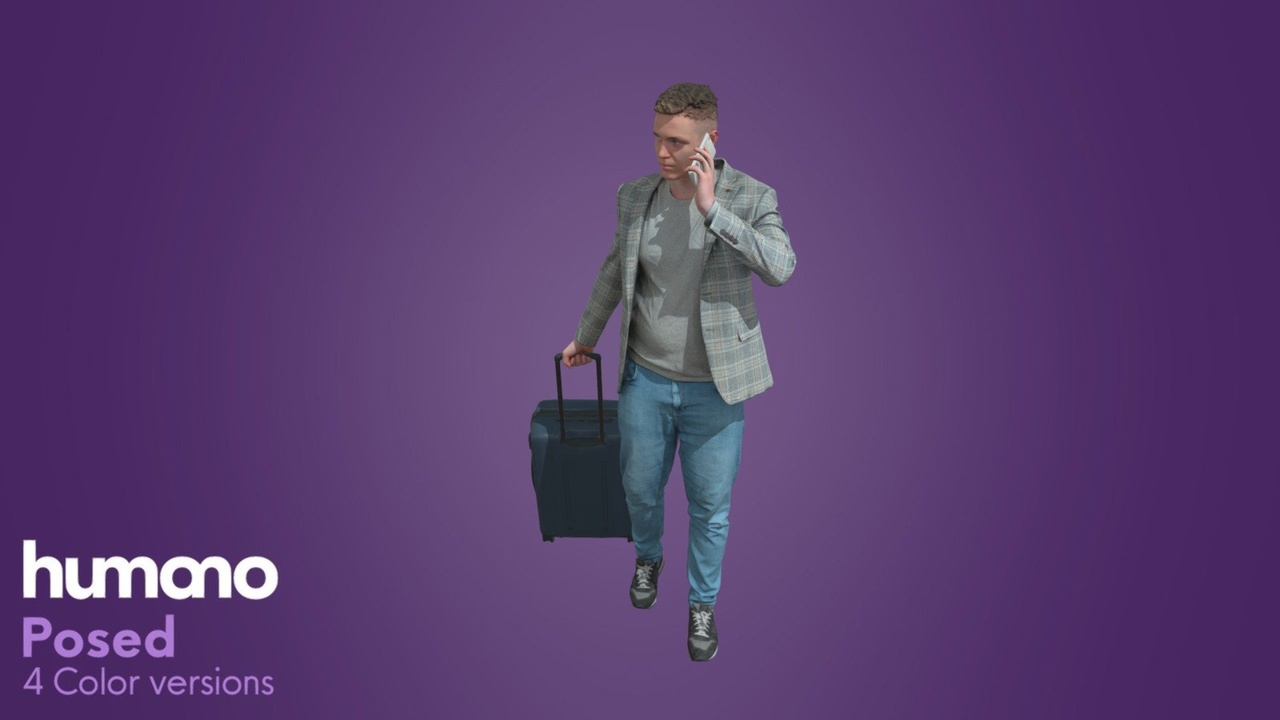 Media 1 for listing Posed Man Travelling - Humano 035-1664