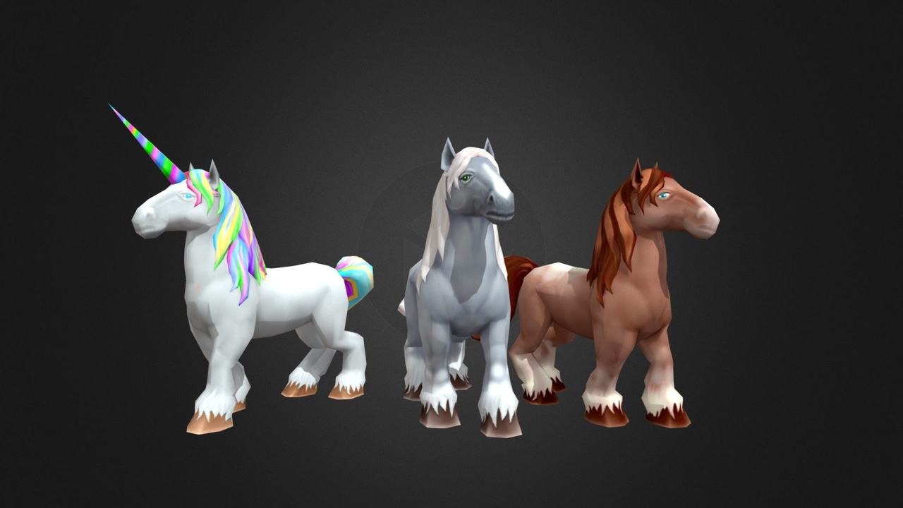 Media 1 for listing Horses & unicorns animated pack