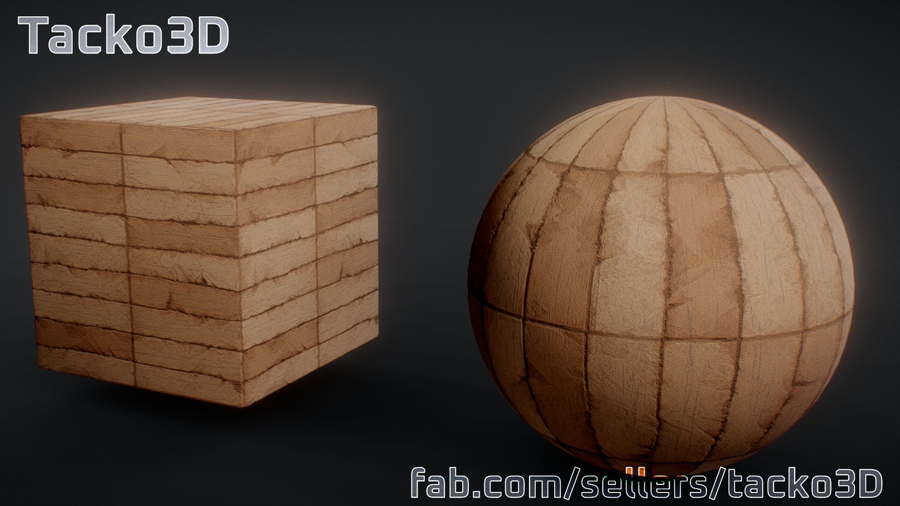 商品 Damaged Wooden Floor - SBSAR Material included 的媒体 1