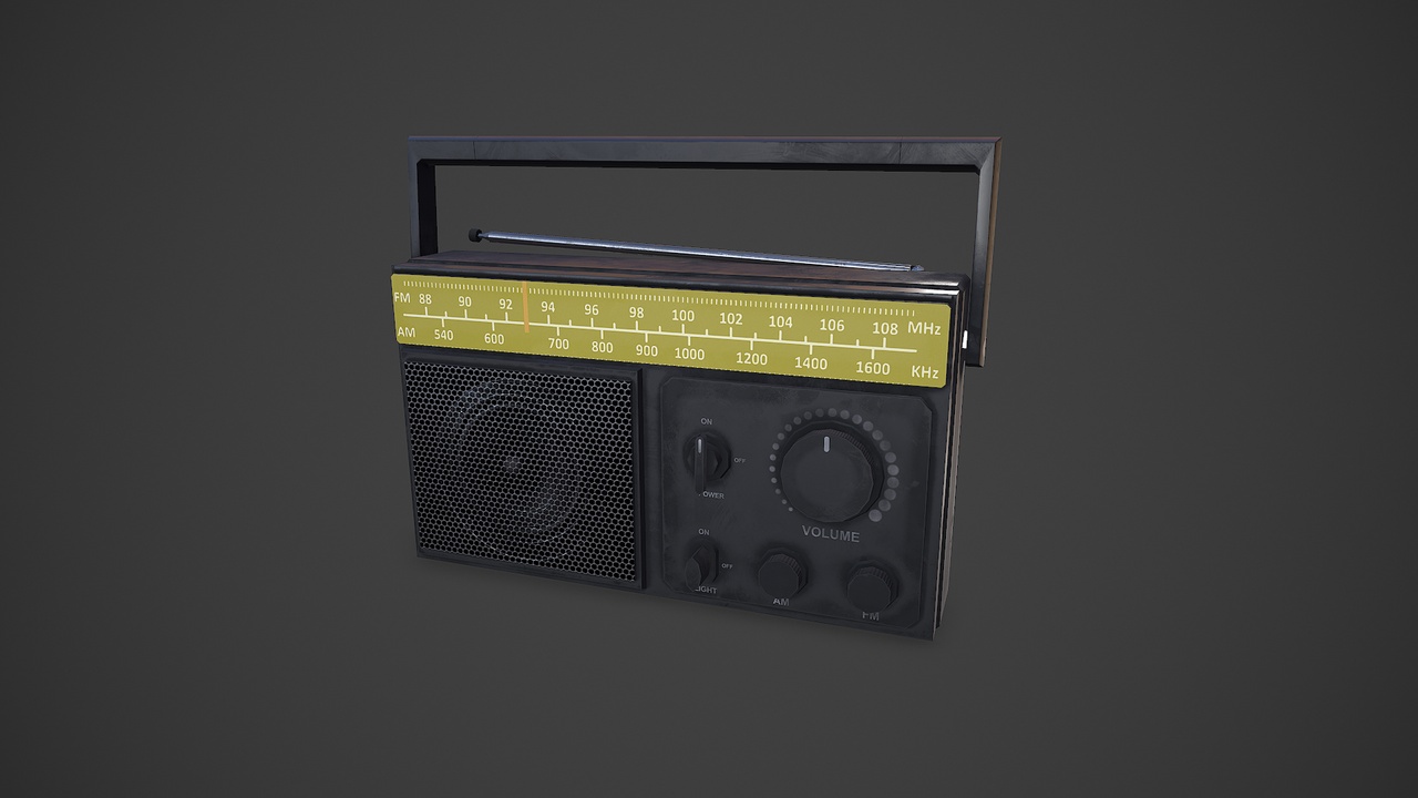Media 1 for listing Old Retro Vintage Radio 02 Low-poly PBR