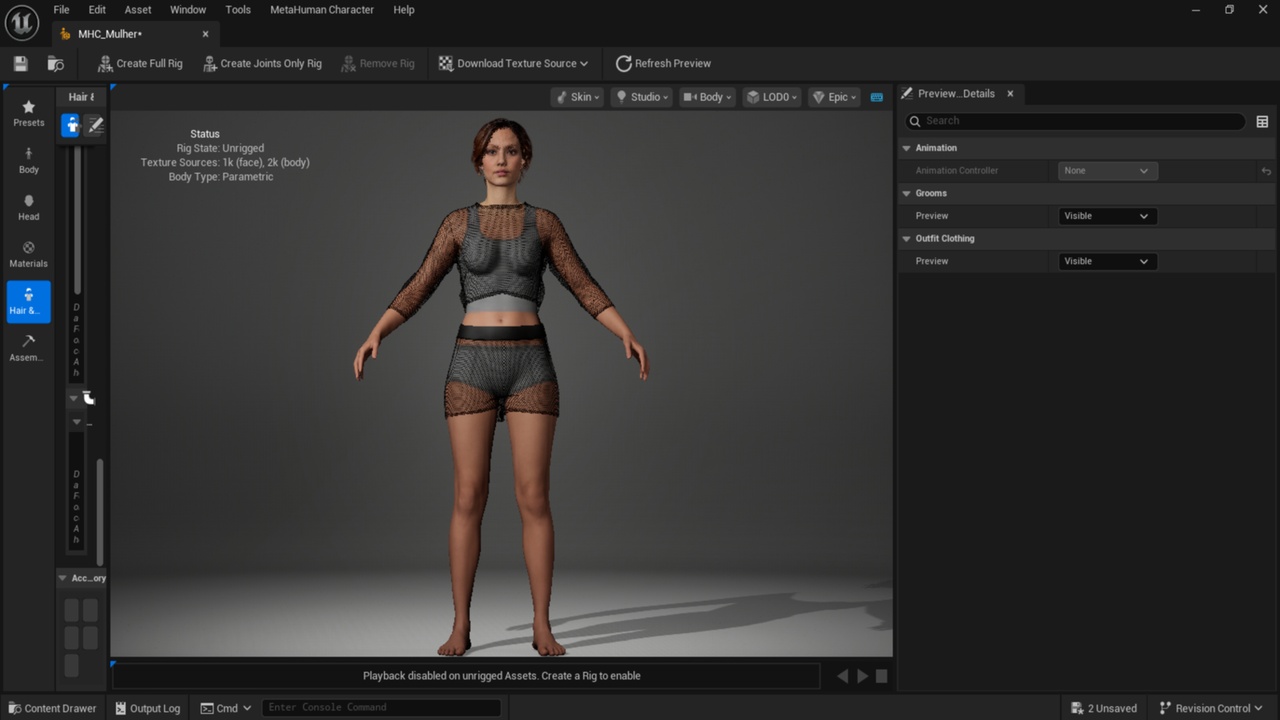 Media 1 for listing SheerSportsSet for MetaHuman - MHPKG