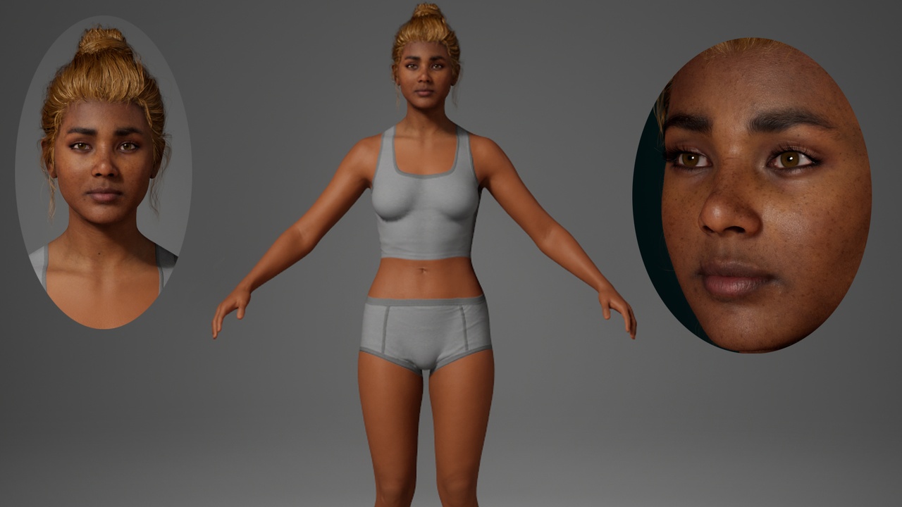 Media 1 for listing Editable MetaHuman Beauty - Xiaoyue.With hair, no clothing included.